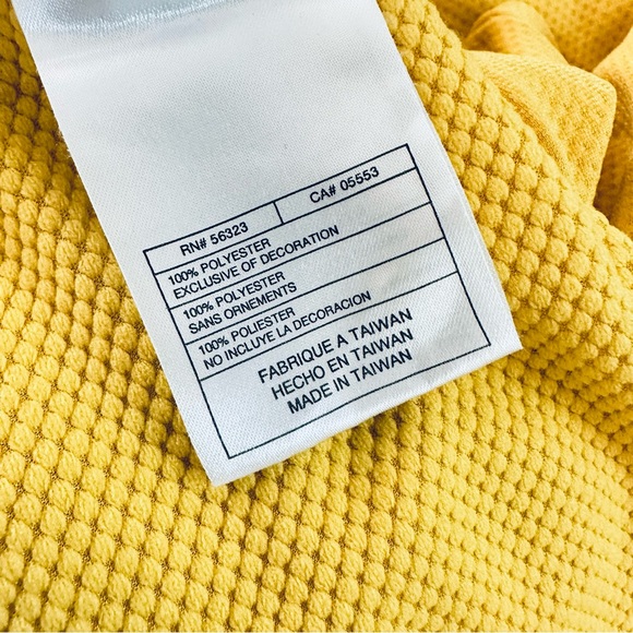 Nike Golf Long Sleeve Polo Sphere React Mens M Yellow - Picture 6 of 10